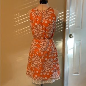 Loft Lace trim pattern dress